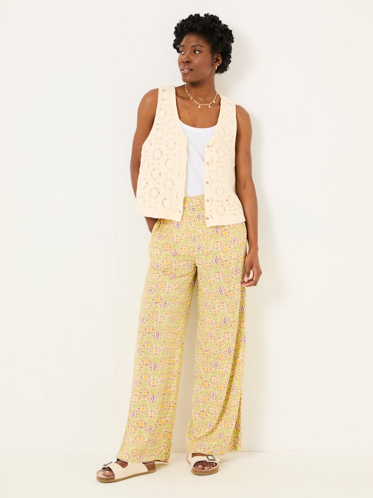 Beeble Multi Printed Wide Leg Trousers - Image 2 of 8 Beeble Multi Printed Wide Leg Trousers - Image 2 of 8