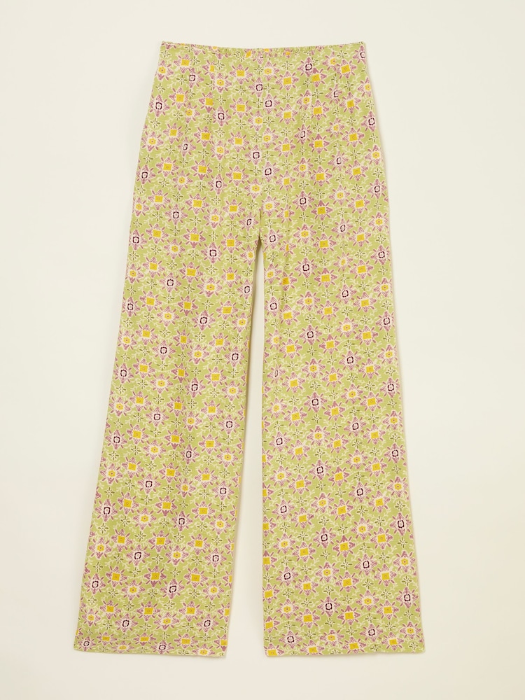Beeble Multi Printed Wide Leg Trousers - Image 8 of 8 Beeble Multi Printed Wide Leg Trousers - Image 8 of 8