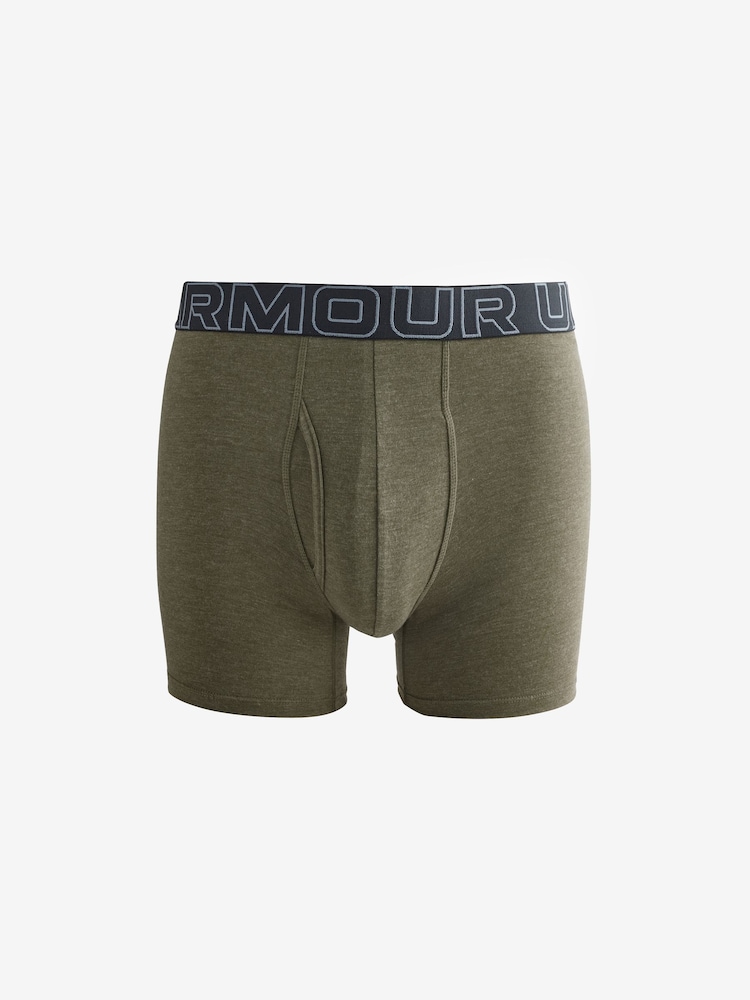 Under Armour Camouflage 100% Cotton Performance Tech Print 6in Boxers 3 Pack - Image 2 of 4