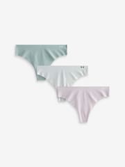 Under Armour Purple No Show Pure Stretch Thongs 3 Pack - Image 1 of 4