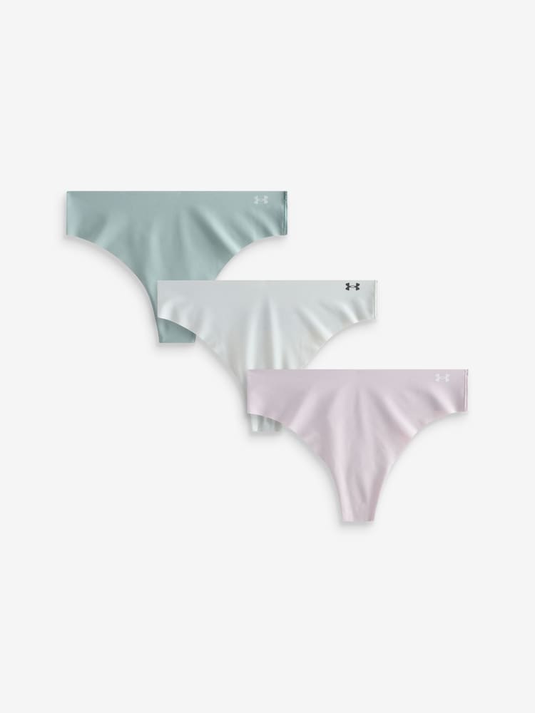 Under Armour Purple No Show Pure Stretch Thongs 3 Pack - Image 1 of 4