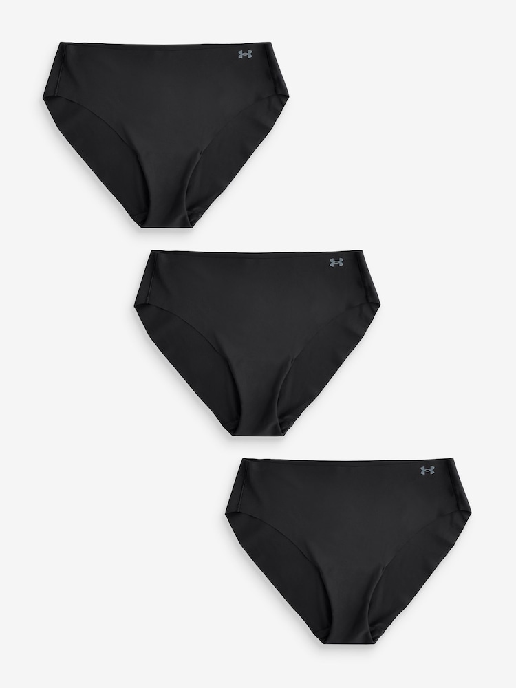 Under Armour Black No Show Pure Stretch Bikinis 3 Pack - Image 1 of 4