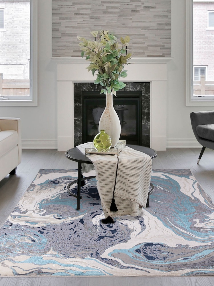 Asiatic Rugs Blue Aurora Rug - Image 1 of 6