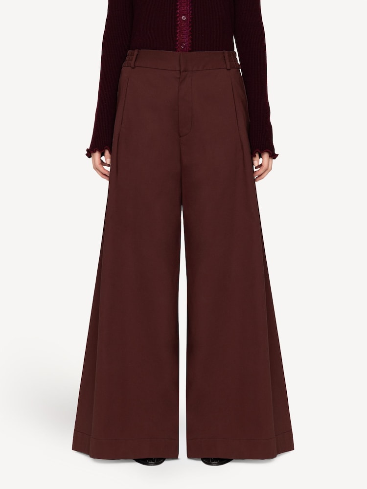 Sea New York Red Kerith Jersey Wide Leg Trousers - Image 1 of 7