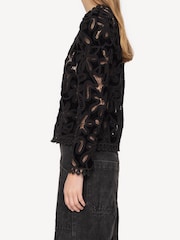 Sea New York Black Alice Embroidery Velvet Jumper - Image 10 of 10