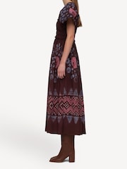 Sea New York Red Yana Tie Dye V-Neck Midi Dress - Image 5 of 9