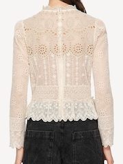 Sea New York Cream Lainey Embrodiery Lace Top - Image 2 of 11