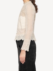 Sea New York Cream Lainey Embrodiery Lace Top - Image 6 of 11