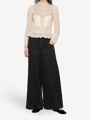 Sea New York Cream Lainey Embrodiery Lace Top - Image 9 of 11