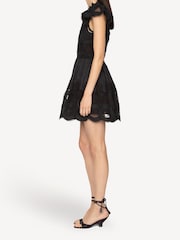 Sea New York Black Drea Embroidery Flutter Mini Dress - Image 3 of 3