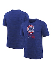 Fanatics Youth Large Blue MLB Chicago Cubs Logo Velocity T-Shirt - Image 1 of 3