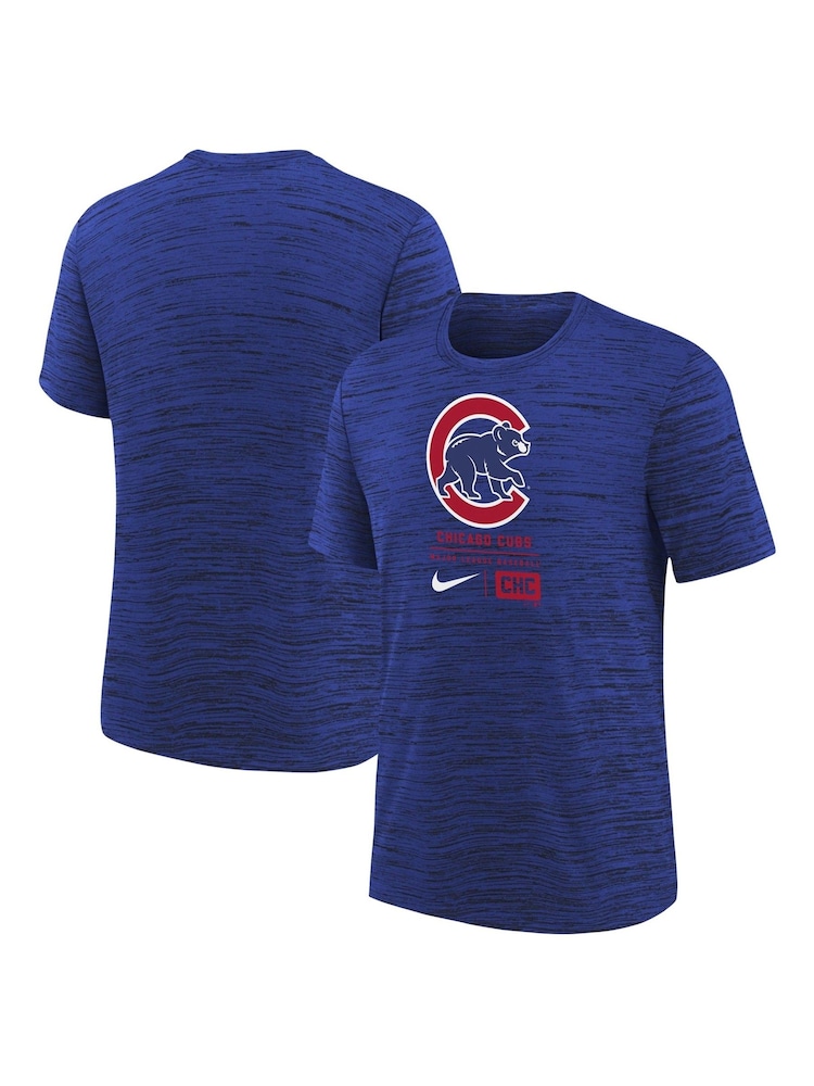 Fanatics Youth Large Blue MLB Chicago Cubs Logo Velocity T-Shirt - Image 1 of 3