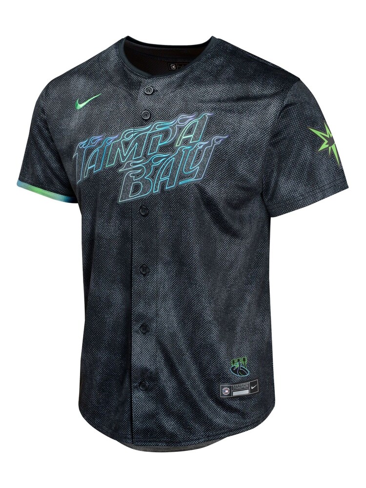Fanatics Youth MLB Tampa Bay Rays Limited City Connect Black Jersey - Image 2 of 3