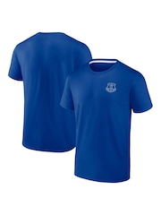 Fanatics Small Blue Everton Essentials Crest 100% Cotton T-Shirt - Image 1 of 2