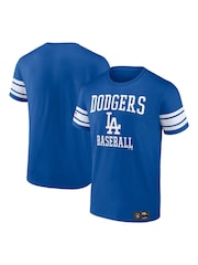 Fanatics Blue MLB Los Angeles Dodgers Seasonal Helmet Short Sleeve Crew 100% Cotton T-Shirt - Image 1 of 3