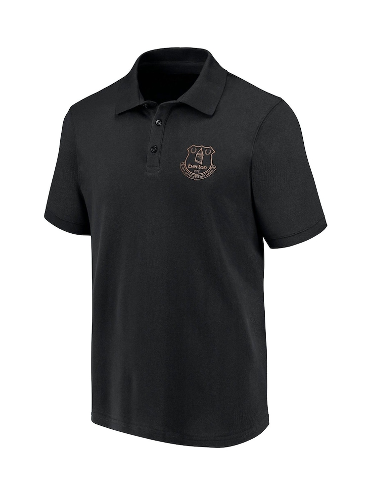 Fanatics Everton Essentials 100% Cotton Black Polo Shirt - Image 2 of 3
