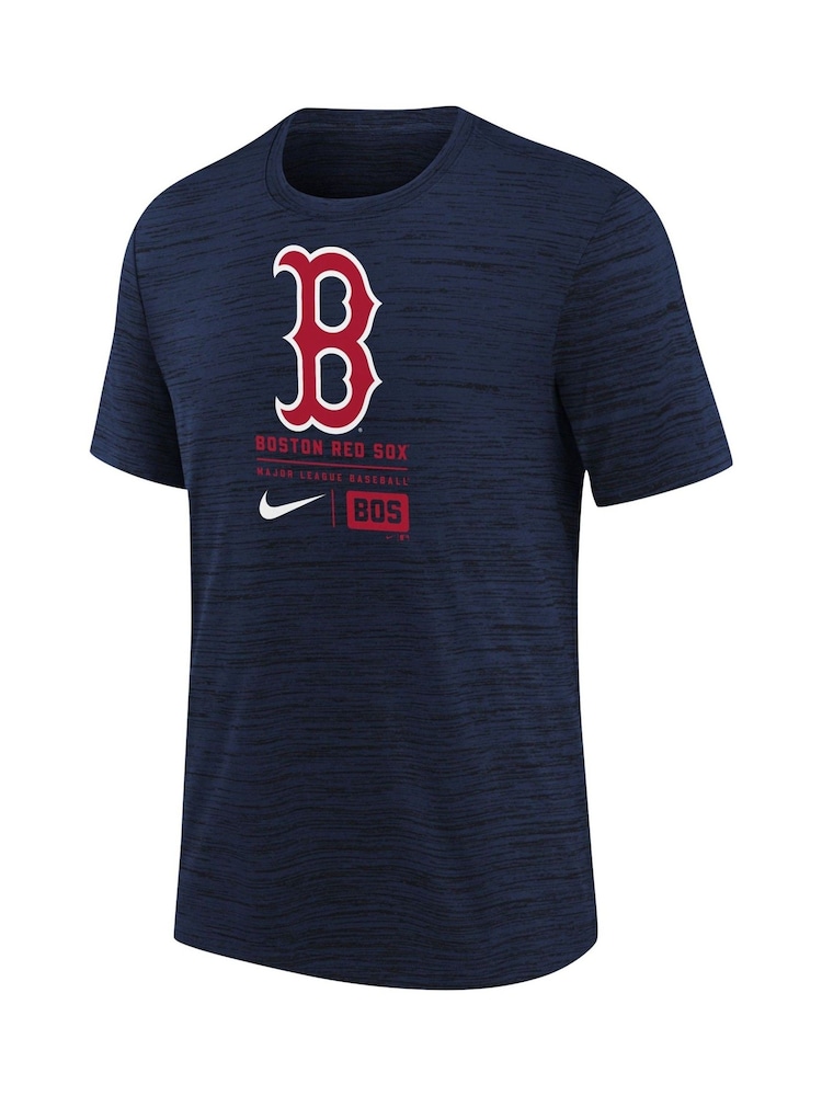 Fanatics Youth MLB Boston Red Sox Large Logo Velocity Blue T-Shirt - Image 3 of 3