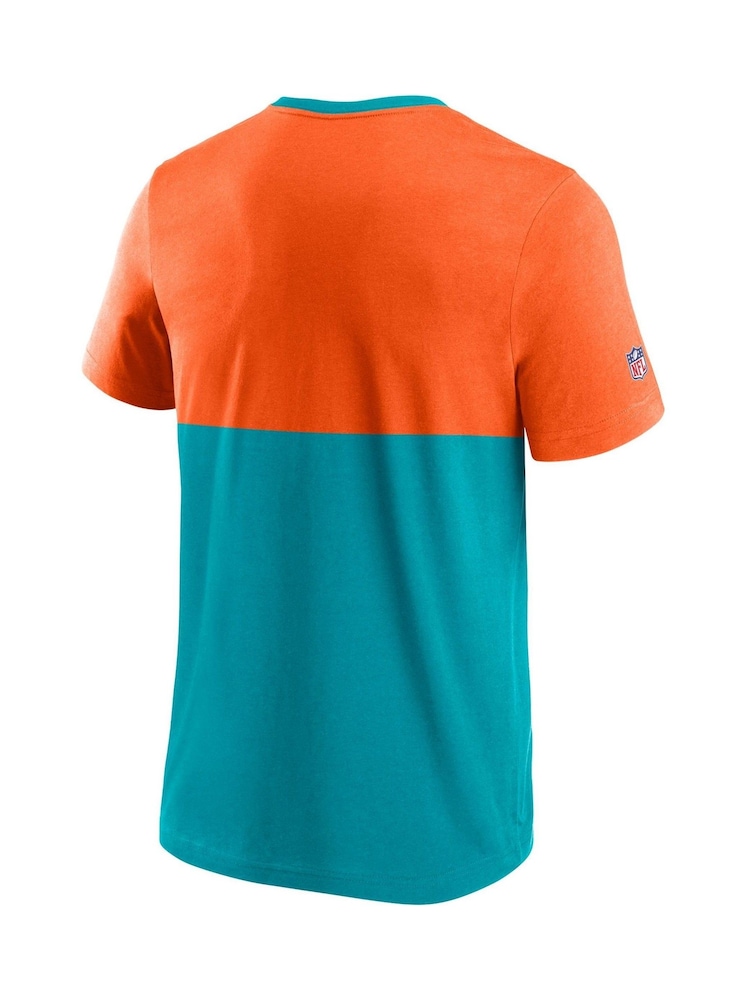 Fanatics Orange/Blue NFL Miami Dolphins Foundation 100% Cotton T-Shirt - Image 3 of 3