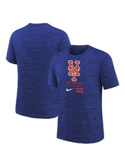 Fanatics Youth Large Blue MLB New York Mets Logo Velocity T-Shirt - Image 1 of 3