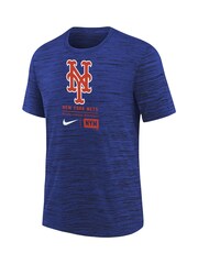 Fanatics Youth Large Blue MLB New York Mets Logo Velocity T-Shirt - Image 3 of 3