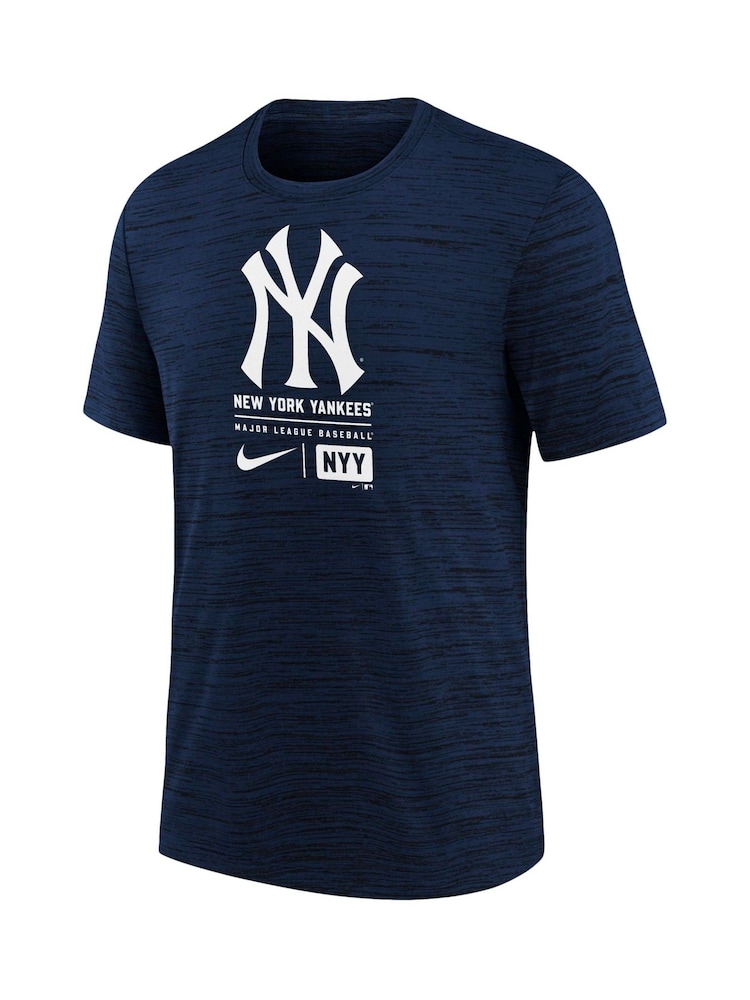 Fanatics Youth Large Blue MLB New York Yankees Logo Velocity T-Shirt - Image 3 of 3