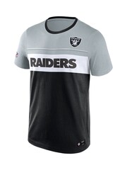 Fanatics Grey NFL Las Vegas Raiders Foundation 100% Cotton T-Shirt - Image 2 of 3