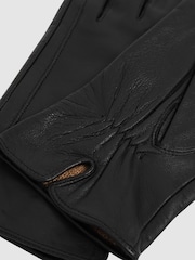 Reiss Black Giselle Leather Gloves - Image 3 of 4