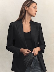 Reiss Black Giselle Leather Gloves - Image 4 of 4