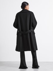 Negro - Reiss Matilda Atelier Felted Trapeze Coat - Imagen 4 de 5