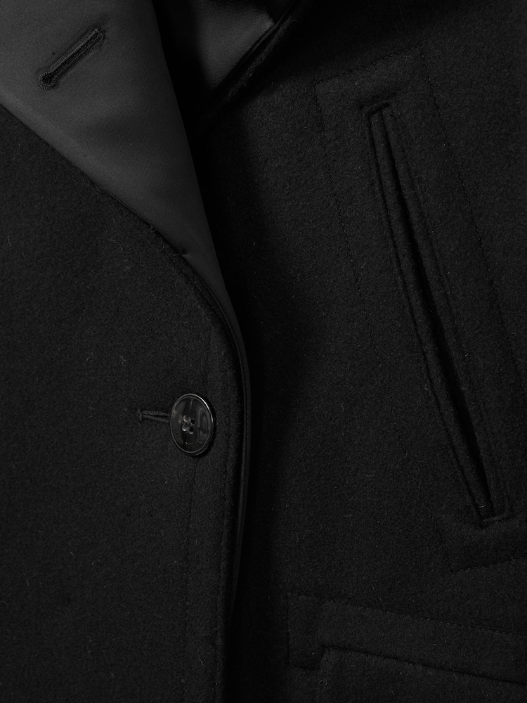 Negro - Reiss Matilda Atelier Felted Trapeze Coat - Imagen 5 de 5 Negro - Reiss Matilda Atelier Felted Trapeze Coat - Imagen 5 de 5