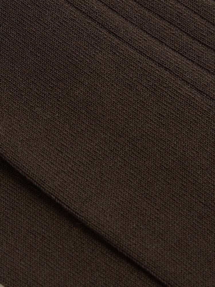 Reiss Chocolate Fela Ribbed Socks - Image 3 of 3 Reiss Chocolate Fela Ribbed Socks - Image 3 of 3
