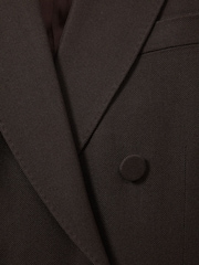 Chocolate - Reiss Lena Atelier Double-Breasted Virgin-Wool Blend Suit Jacket - Imagen 5 de 5