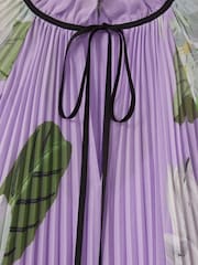 Florere Pleated Tie Neck Maxi Dress - Image 6 of 7