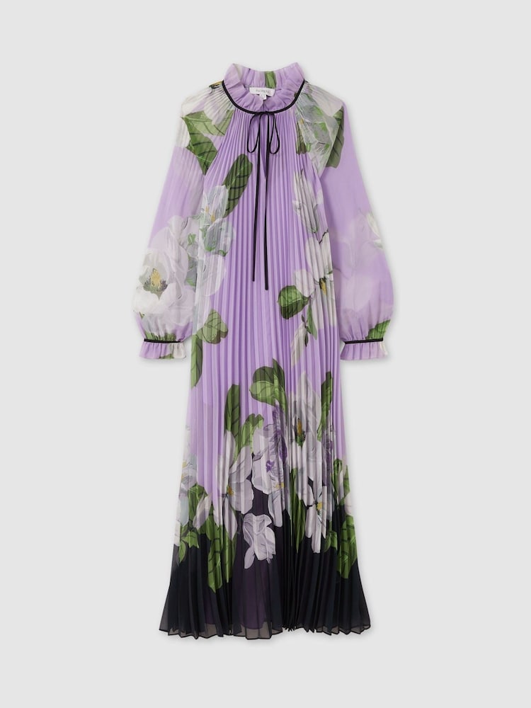Vestido largo con lazada al cuello plisado de Florere - Imagen 7 de 7 Vestido largo con lazada al cuello plisado de Florere - Imagen 7 de 7