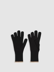 Reiss Black/Camel Hazel Gloves - Image 1 of 2
