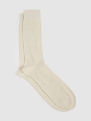 Reiss Oatmeal Mario Spot Polka Dot Socks - Image 1 of 3
