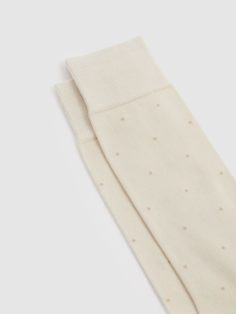 Reiss Oatmeal Mario Spot Polka Dot Socks - Image 2 of 3