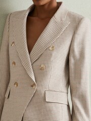 Reiss Elisa Wool-Blend Double-Breasted Dogtooth Blazer - Bild 4 von 7