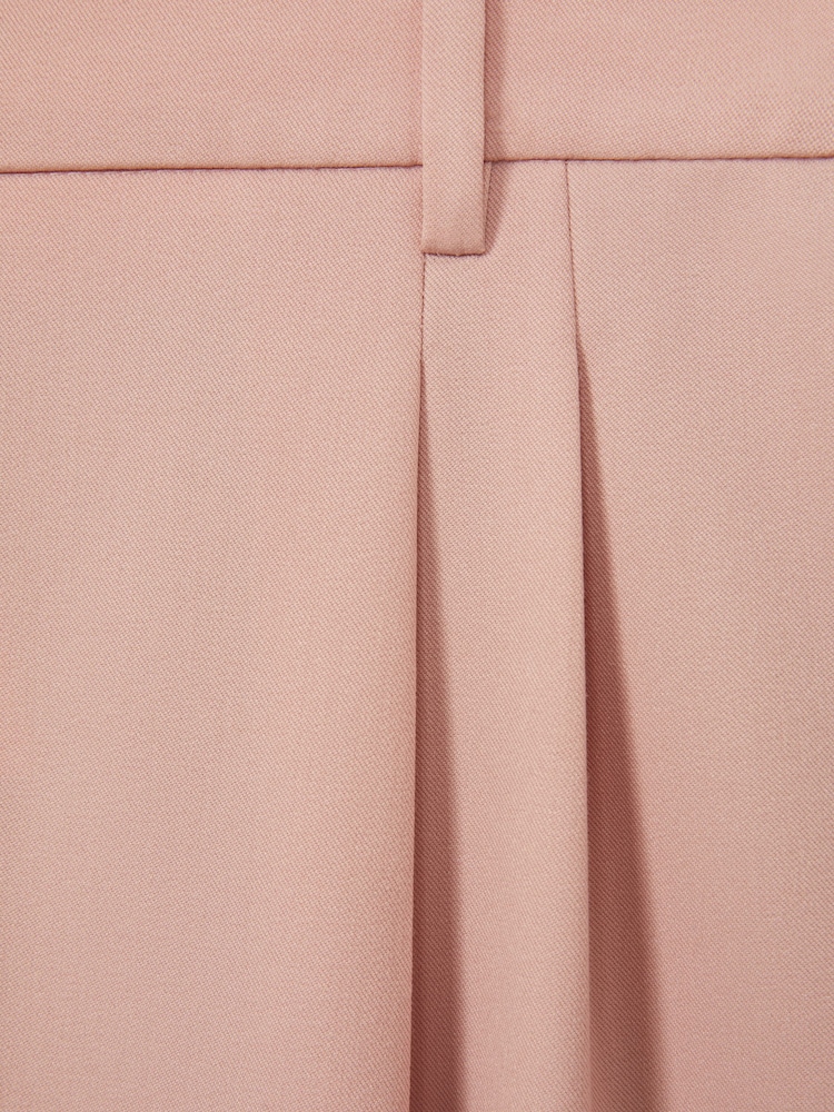 Reiss Pink Billie Double Pleat Wide Leg Trousers - Image 6 of 6