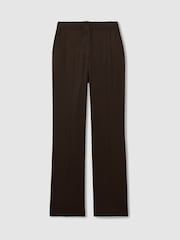 Chocolate - Reiss Lena Atelier Virgin Wool-Blend Suit Trousers - Imagen 2 de 5