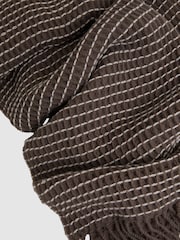 Reiss Taupe Norah Wool Waffle Scarf - Image 4 of 5