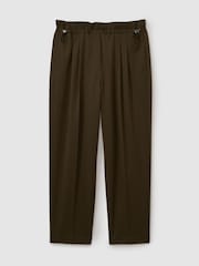 Caqui - Reiss Essie Drawstring Waist Tapered Trousers - Imagen 2 de 5