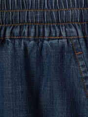 Reiss Mid Blue Carter Petite Denim Look Wide Leg Trousers - Image 6 of 7