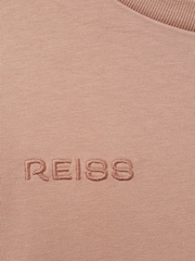 Reiss Mink Camryn 13-14 yrs Cotton-Jersey Logo-Embroidered T-Shirt Dress - Image 4 of 4