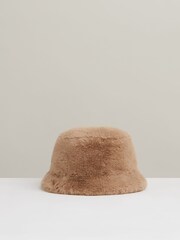 Reiss Biscuit Fran Faux Fur Bucket Hat - Image 1 of 1