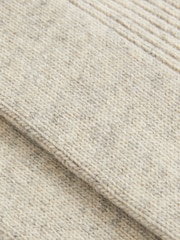 Soft Grey/Ecru - Reiss Alby Wool-Cashmere Blend Ribbed Socks - Imagen 3 de 3
