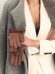 Reiss Tan Giselle Leather Gloves - Image 2 of 4
