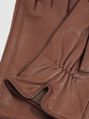 Reiss Tan Giselle Leather Gloves - Image 3 of 4