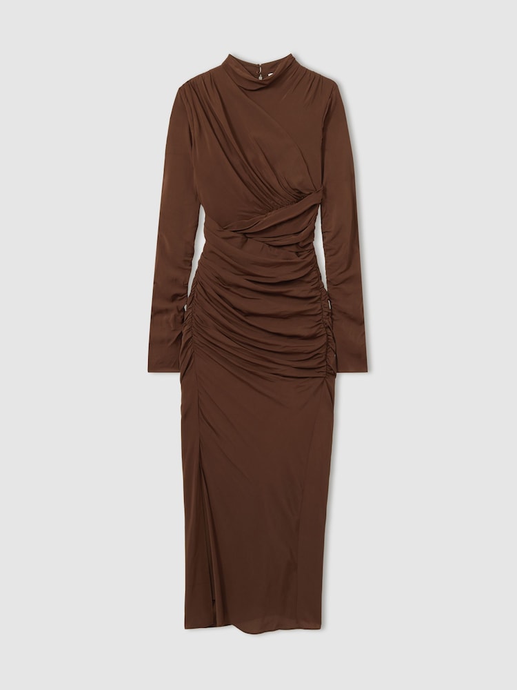 Reiss – Kelly – Gerüschtes Midikleid aus Jersey - Bild 2 von 6 Reiss – Kelly – Gerüschtes Midikleid aus Jersey - Bild 2 von 6