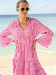 Aspiga Pink Molly 100% Cotton Kaftan - Image 1 of 4